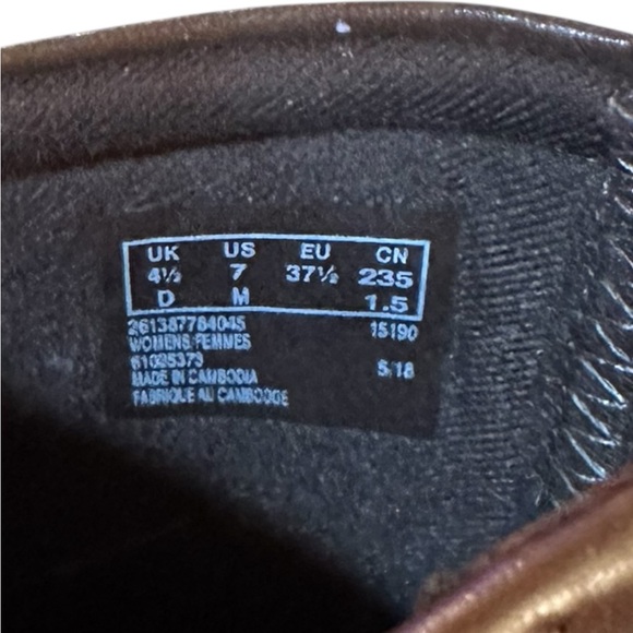 Clarks Collection Brown Leather Clog Mules Size 7 - Picture 6 of 6